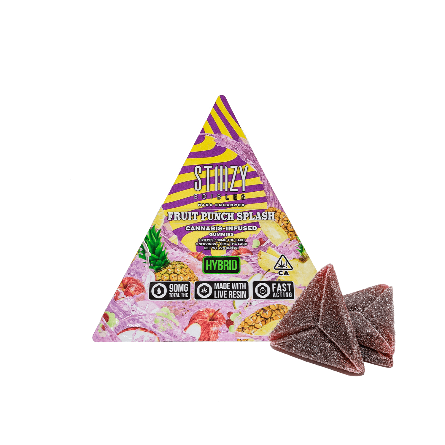 - FRUIT PUNCH SPLASH - Gummies 90mg THC Edibles