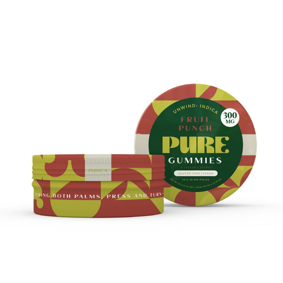 Pure Gummies Fruit Punch Indica 300mg