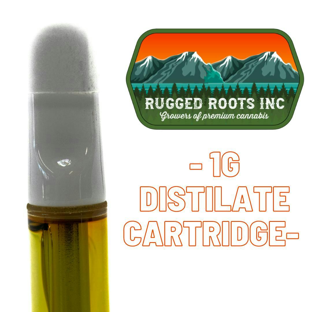 Rugged Roots - Distillate Strawberry Cough Cartridge 1g by Rugged Roots