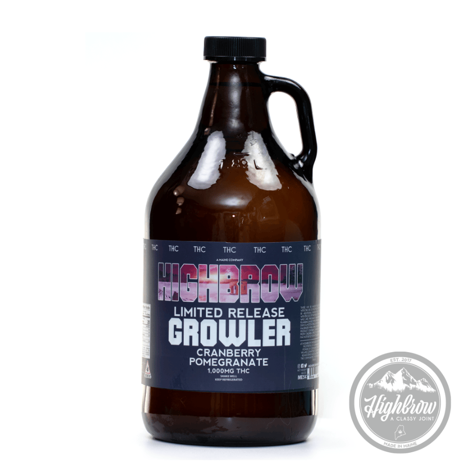 Highbrow Cranberry Pomegranate Growler 1000mg - Medical by Highbrow