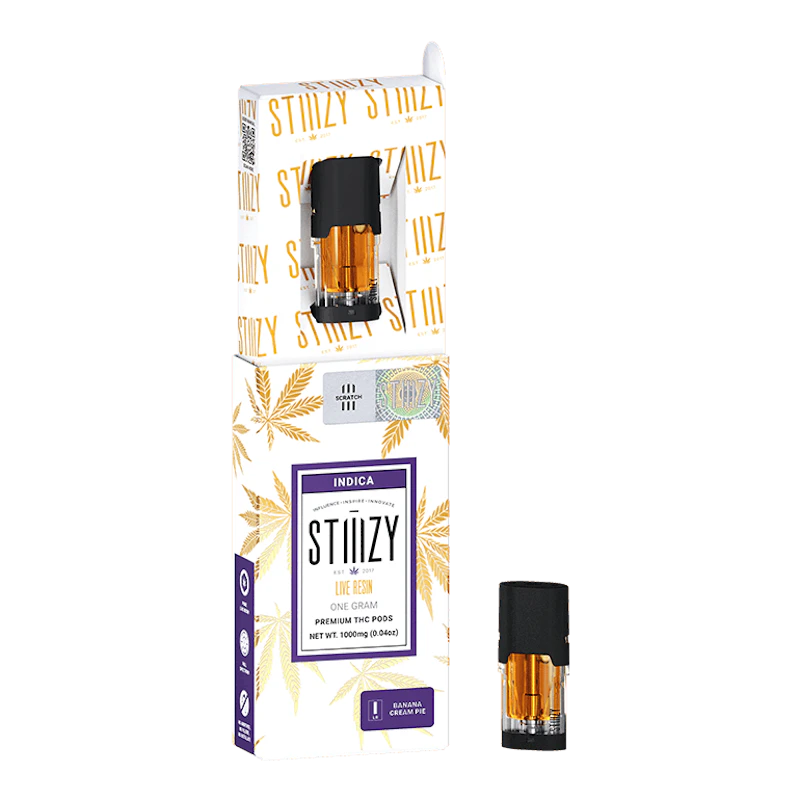 STIIIZY Vape Cartridge - BANANA CREAM PIE 1G Live Resin Pod - STIIIZY, Cartridges