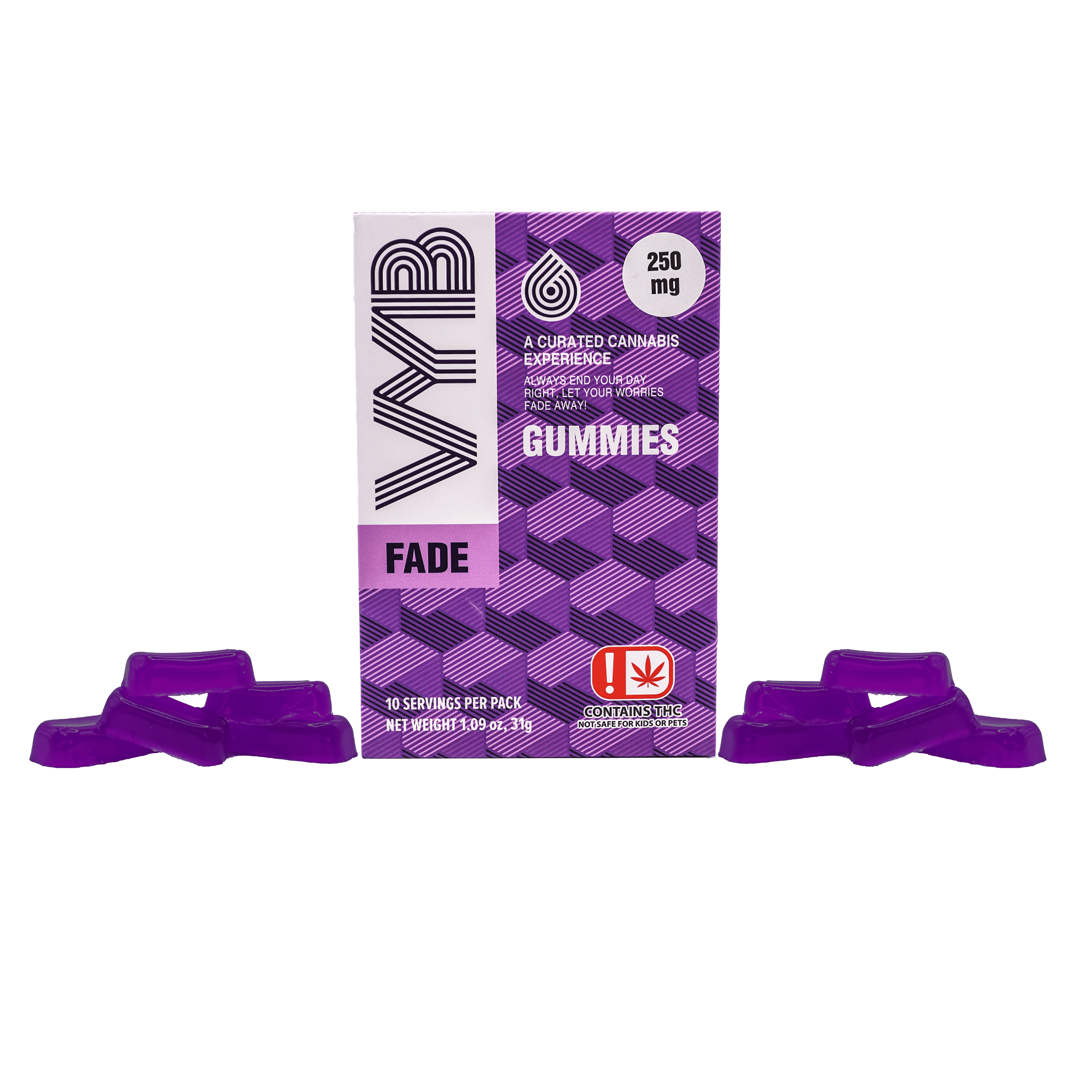 VYB Fade Gummies | 250mg | Mango Berry