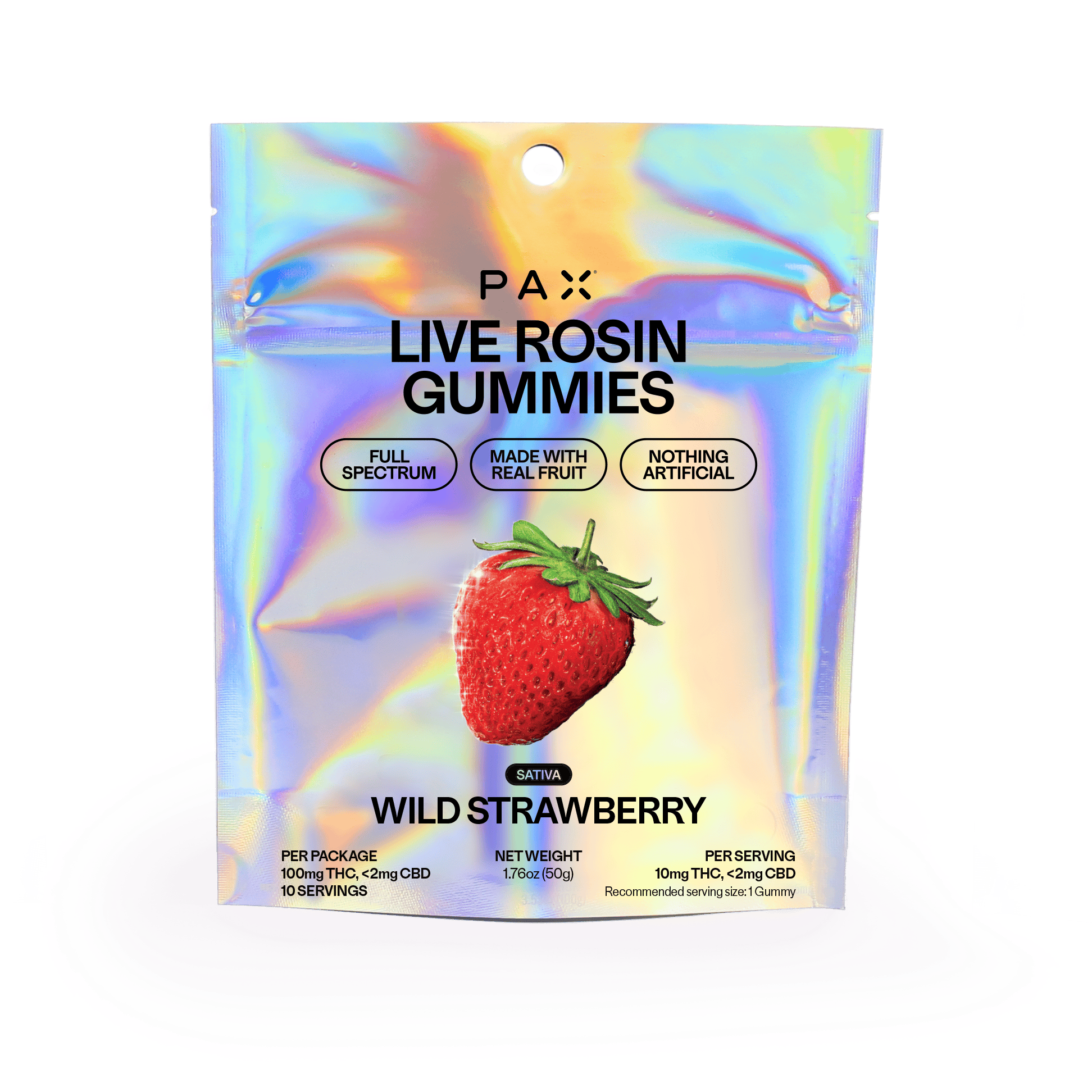 Wild Strawberry | Live Rosin Gummies | 10mg each | 10pk | 100mg