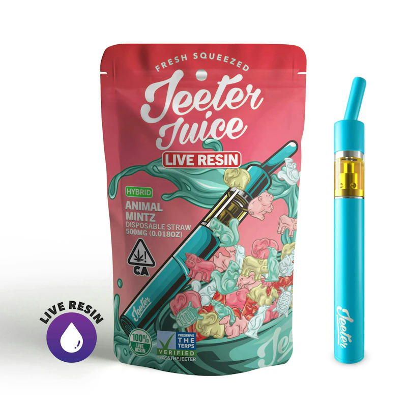 Jeeter Animal Mintz · Live Resin Straw Disposable · 0.5g, Disposables