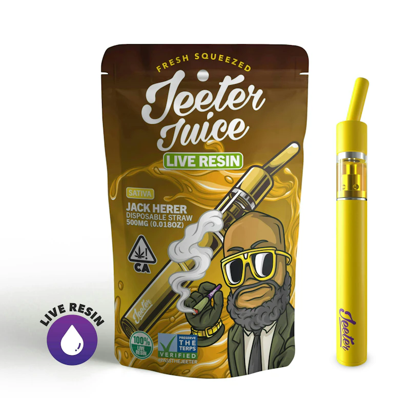 Jeeter Jack Herer · Live Resin Straw Disposable · 0.5g, Disposables