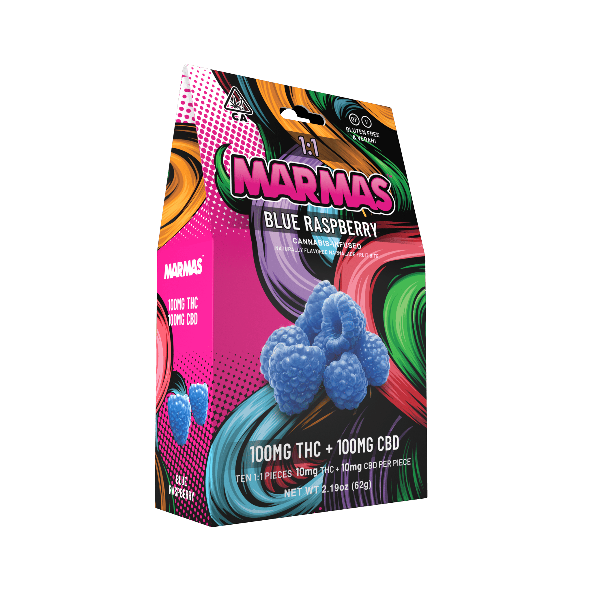 Blue Raspberry Marmalade Bites 1:1 100mg