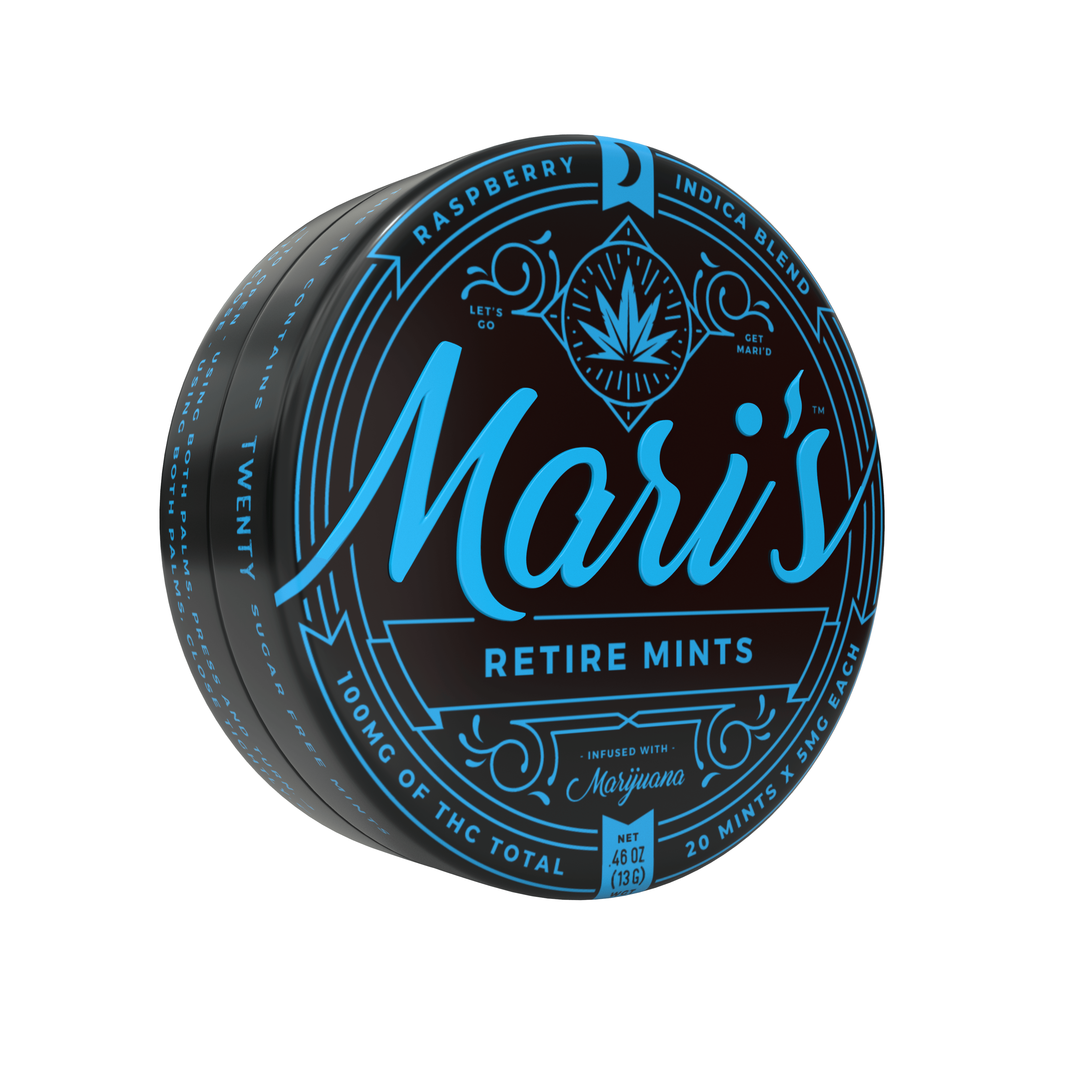 Raspberry Indica 100mg Retire Mints (20 pcs/pk)