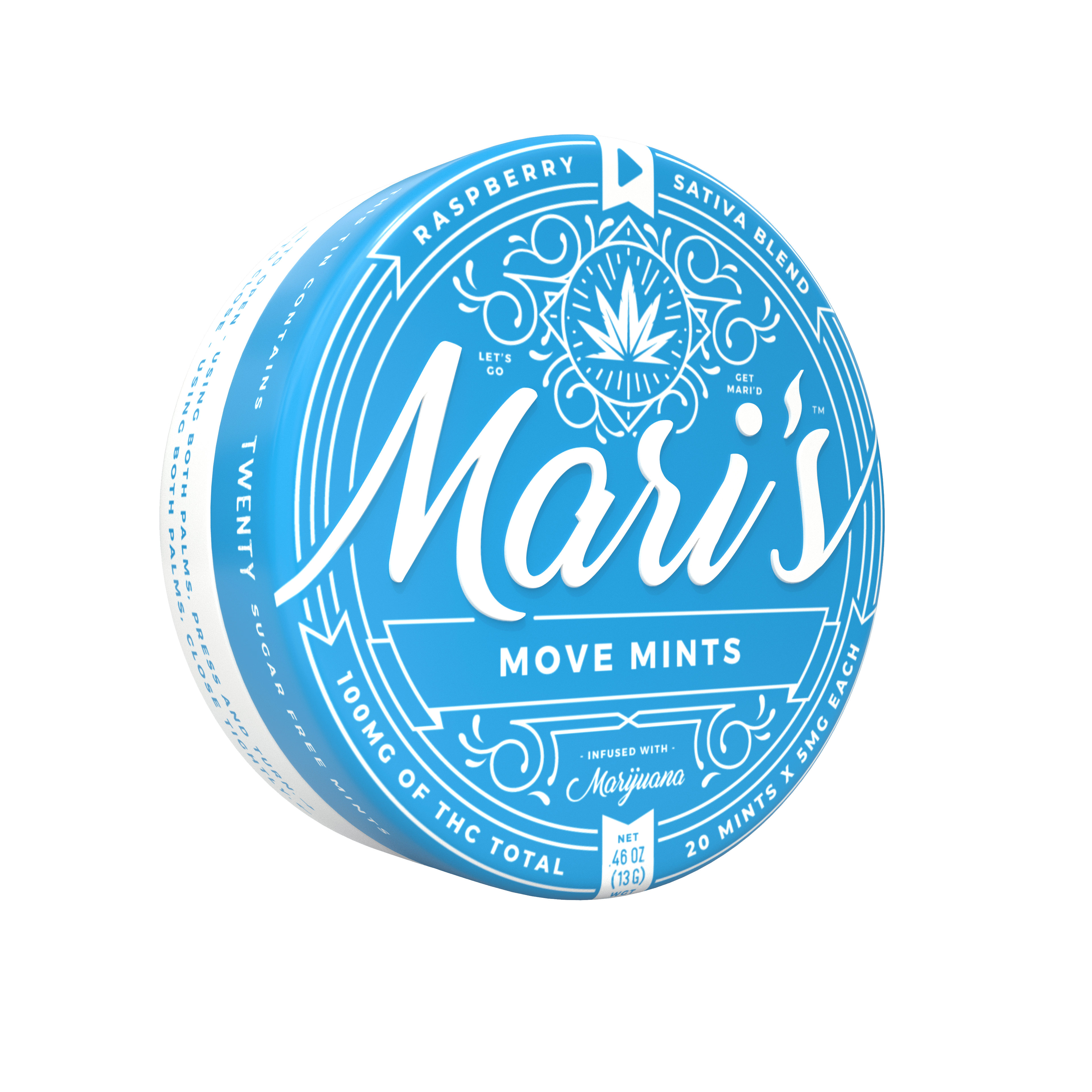 Raspberry Sativa 100mg Move Mints (20 pcs/pk)