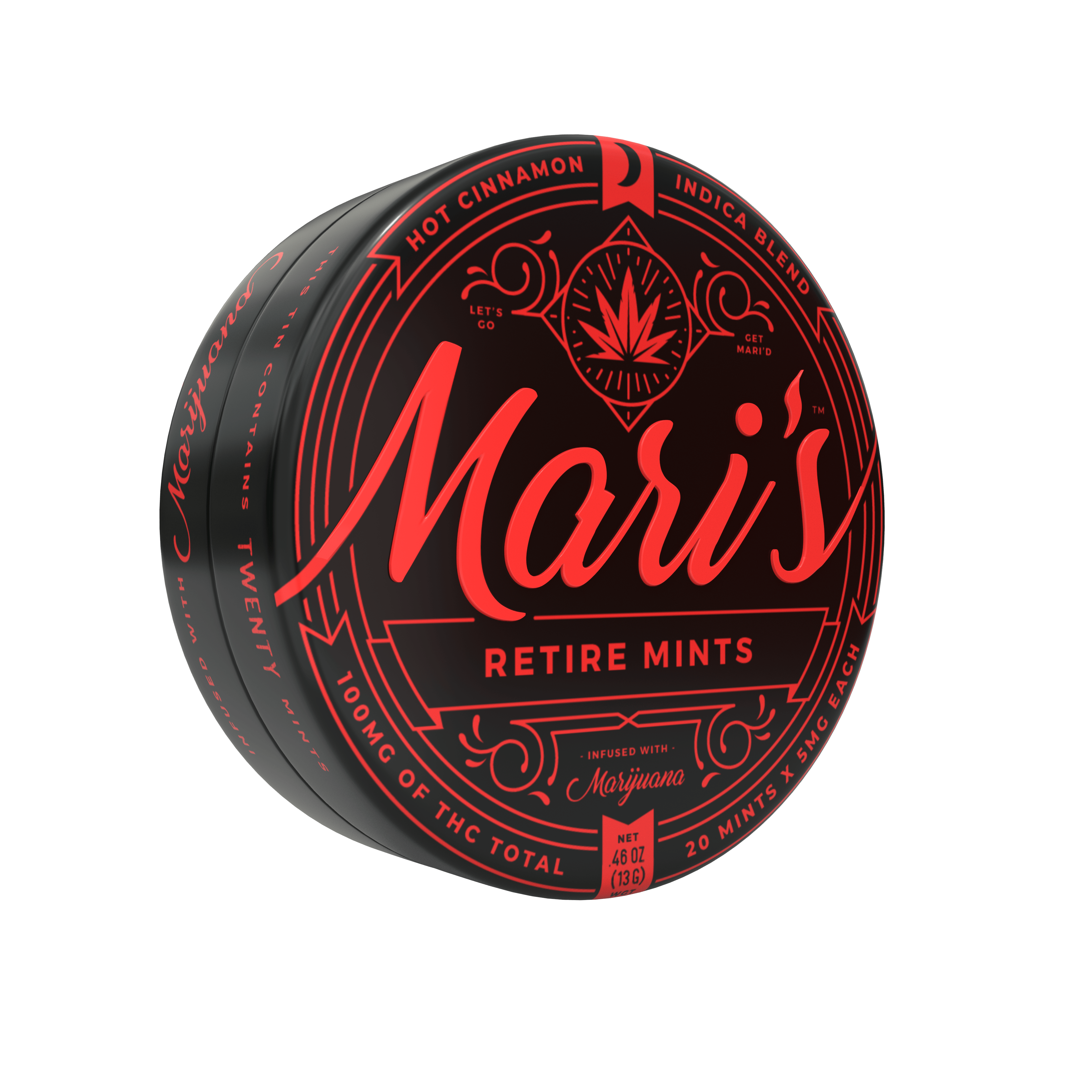 Hot Cinnamon Indica 100mg Retire Mints (20 pcs/pk)