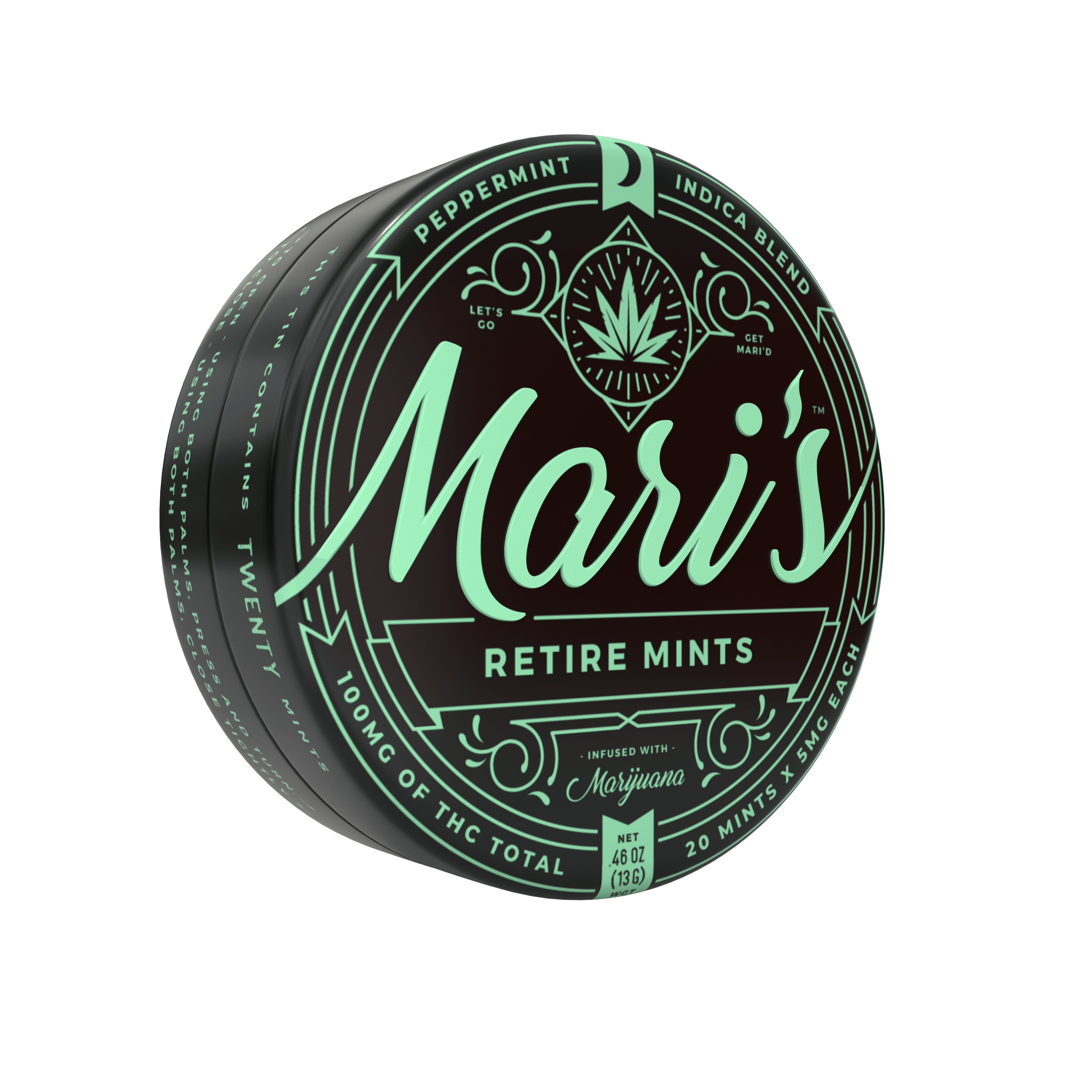 Peppermint Indica 100mg Retire Mints (20 pcs/pk)