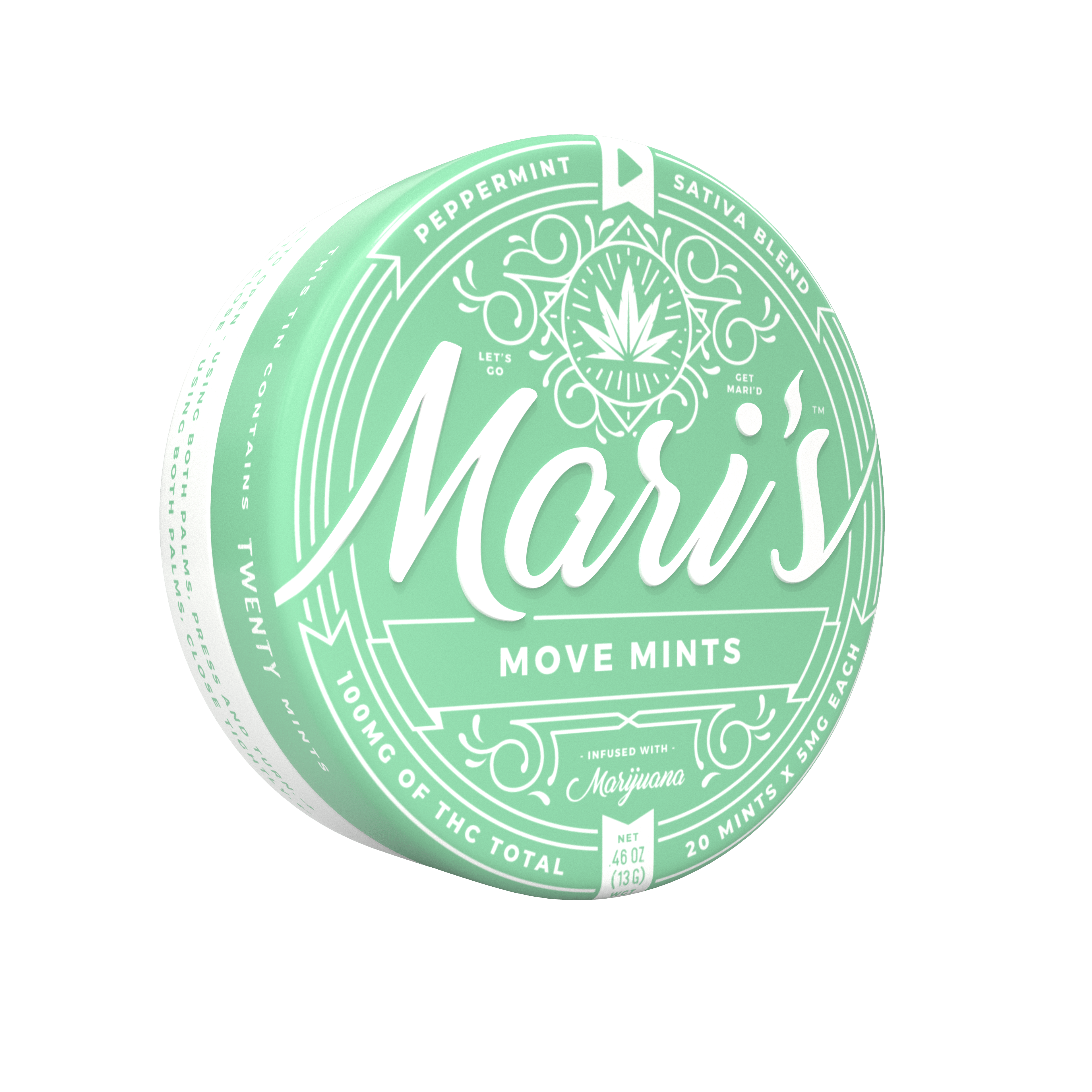 Peppermint Sativa 100mg Move Mints (20 pcs/pk)