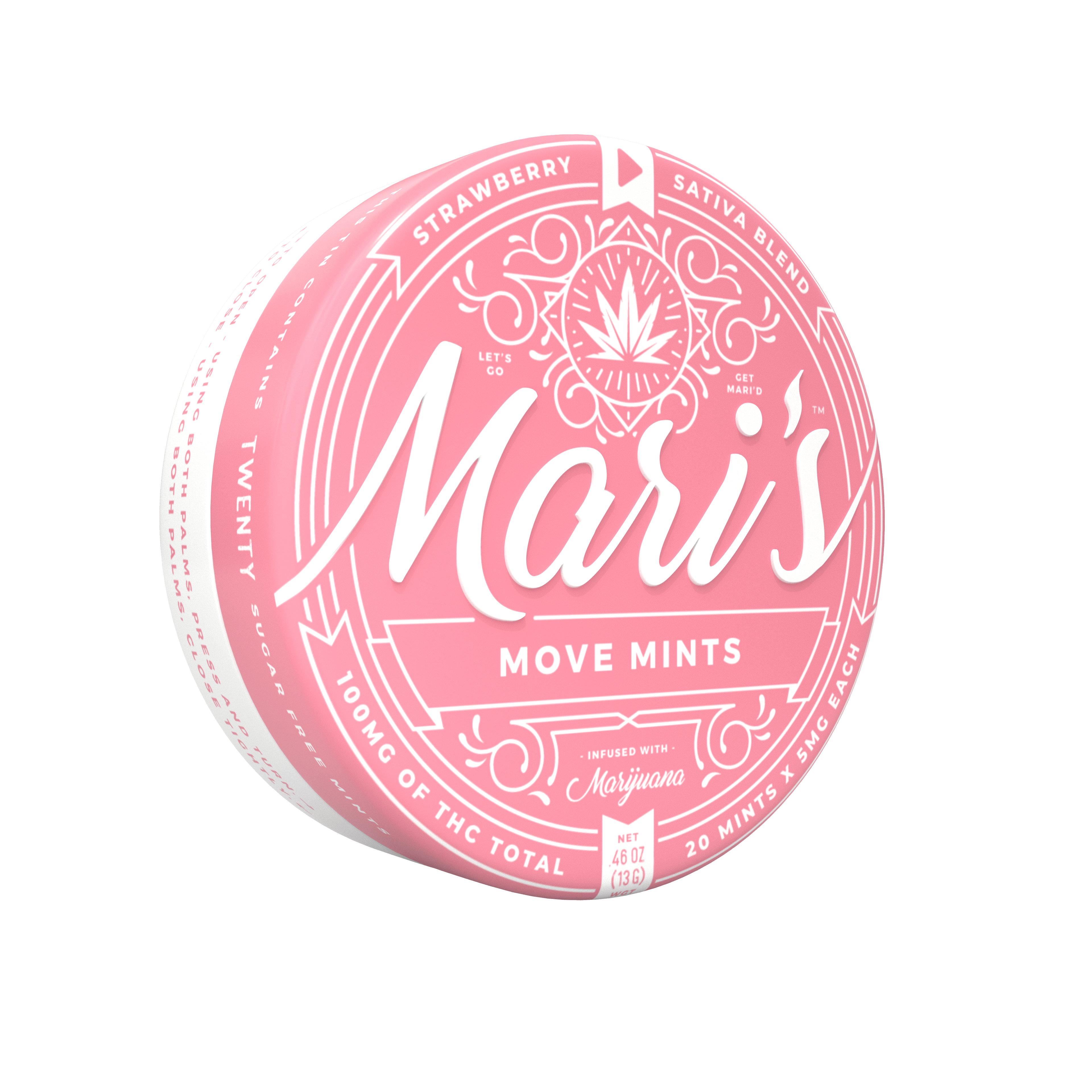 Strawberry Sativa 100mg Move Mints (20 pcs/pk)