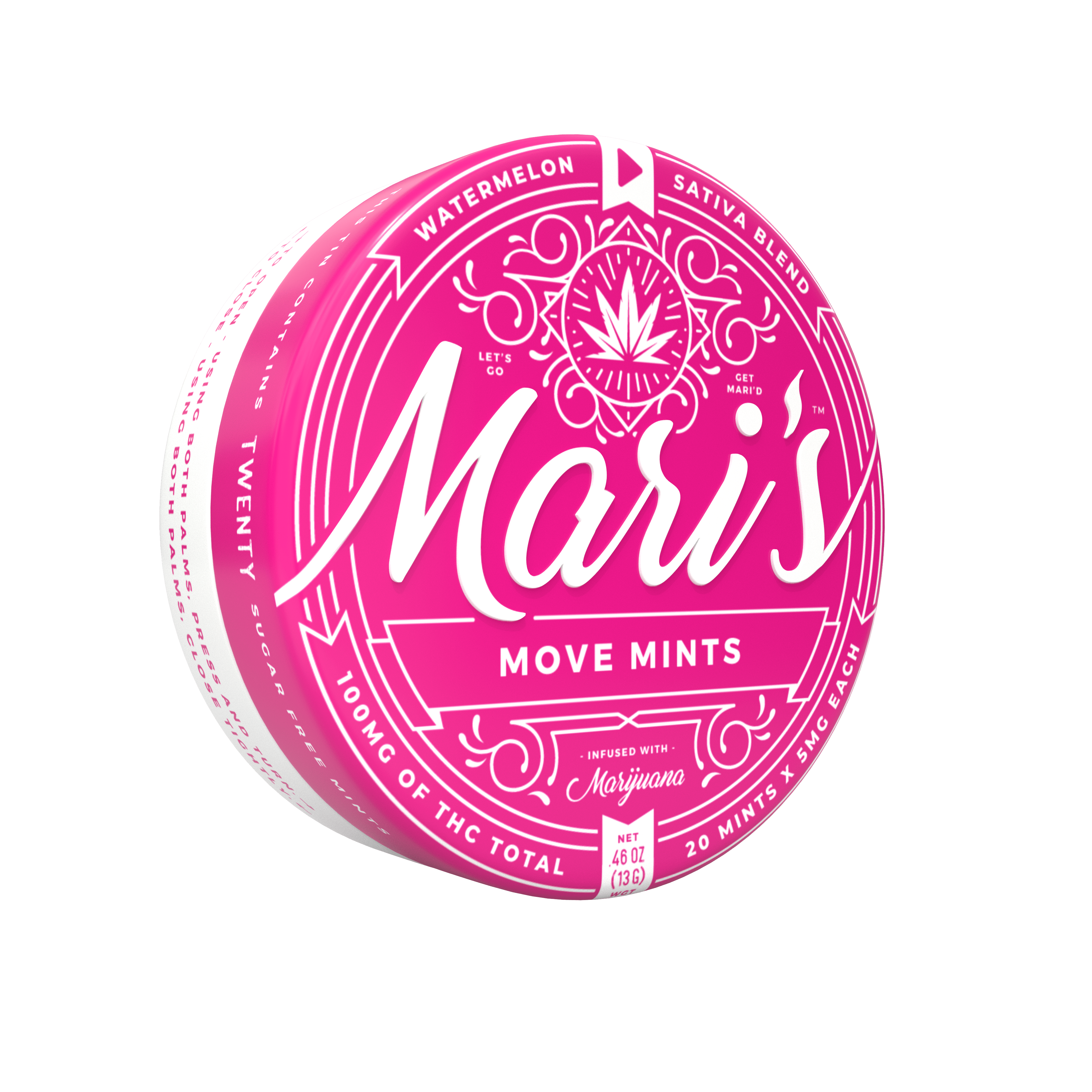 Watermelon Sativa 100mg Move Mints (20 pcs/pk)
