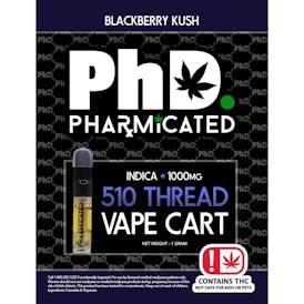 Pharmicated 510 Thread Vape Cart - 1000 mg - Blackberry Kush (I)