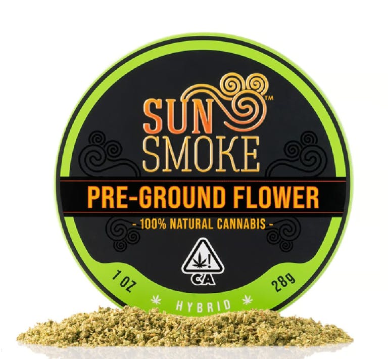 SunSmoke — Hybrid Blend - Flower - Pre-Ground - 1oz Tin