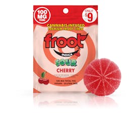 Froot Sour Cherry Gummy - 100mg Single Cut-to-dose