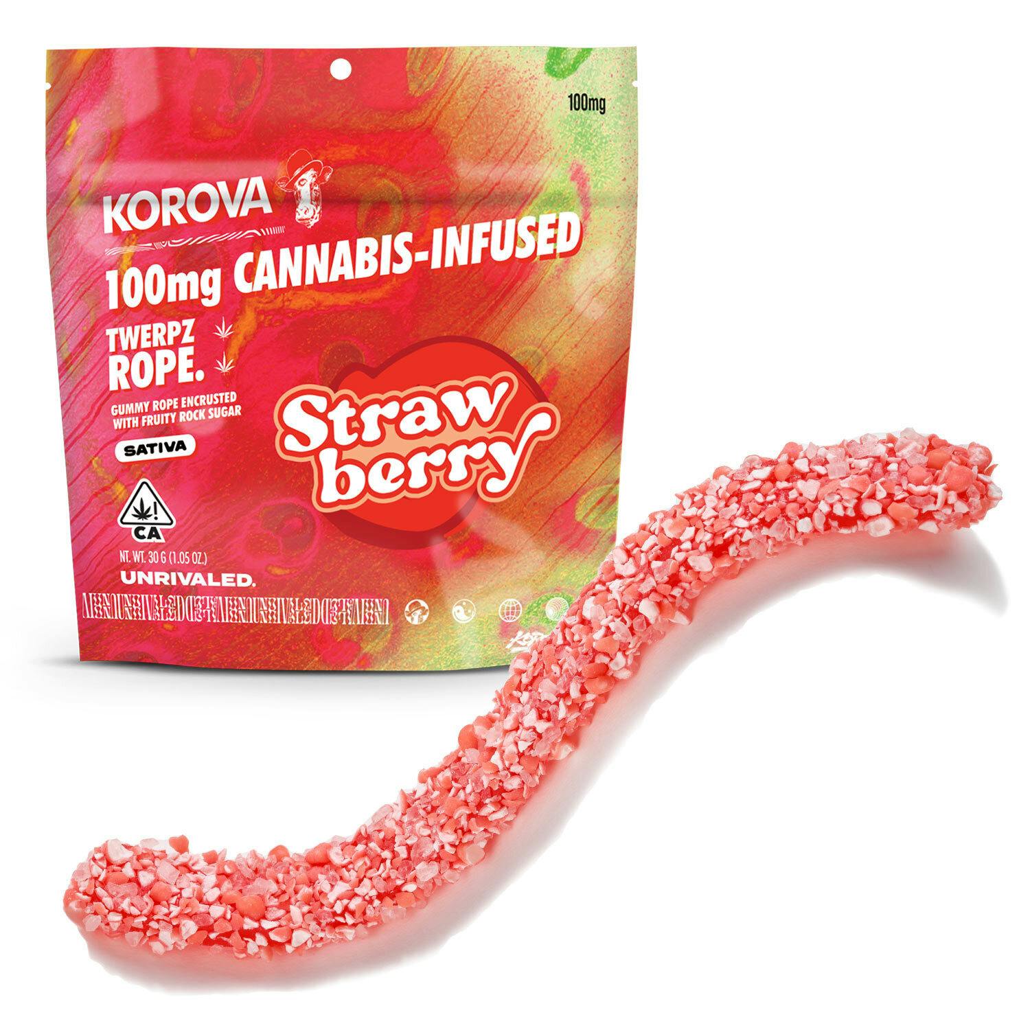 Korova | Strawberry Twerpz Rope | Edibles | 100mg | 10pk
