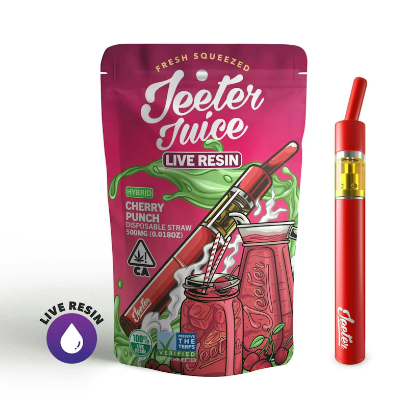 Jeeter Cherry Punch · Live Resin Straw Disposable · 0.5g, Disposables