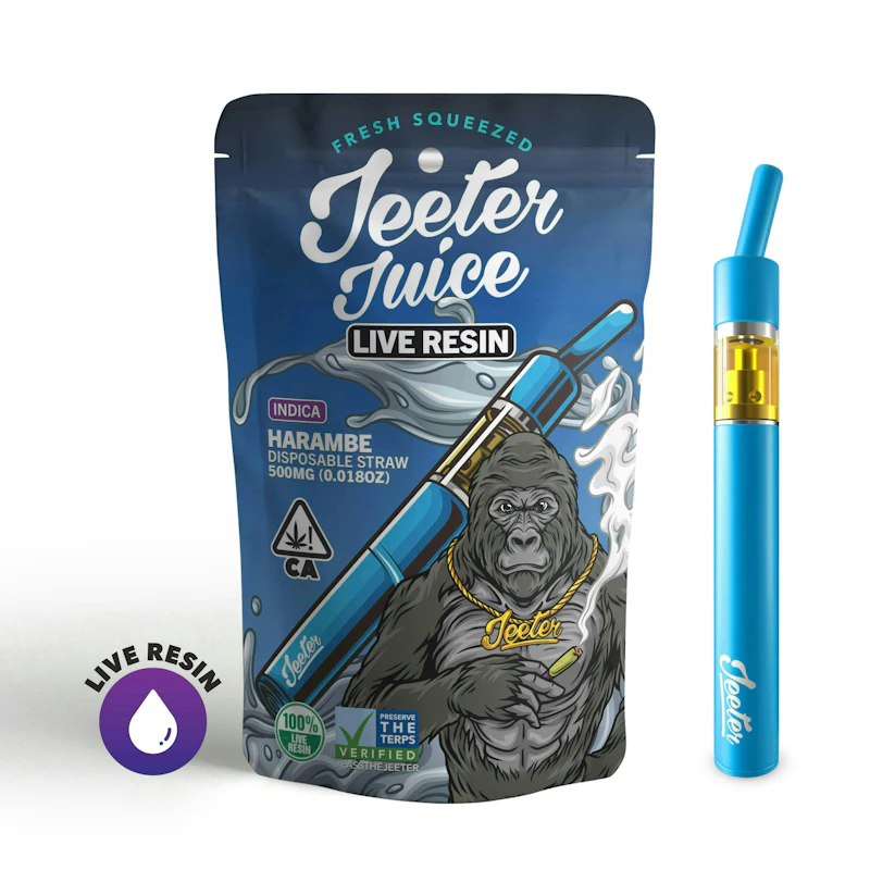 Jeeter Harambe · Live Resin Straw Disposable · 0.5g, Disposables