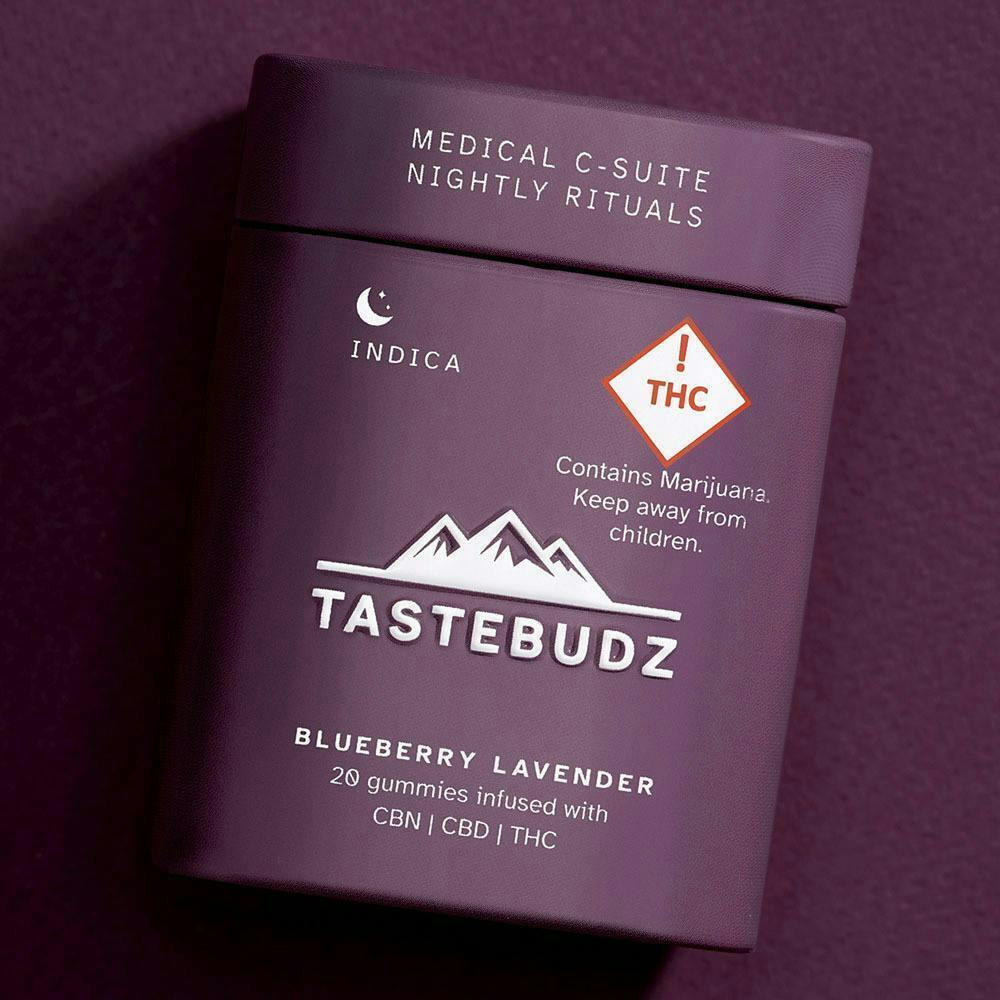 MED Blueberry Lavender Nightly Rituals Rosin Gummies | CBN | CBD | THC | by TasteBudz