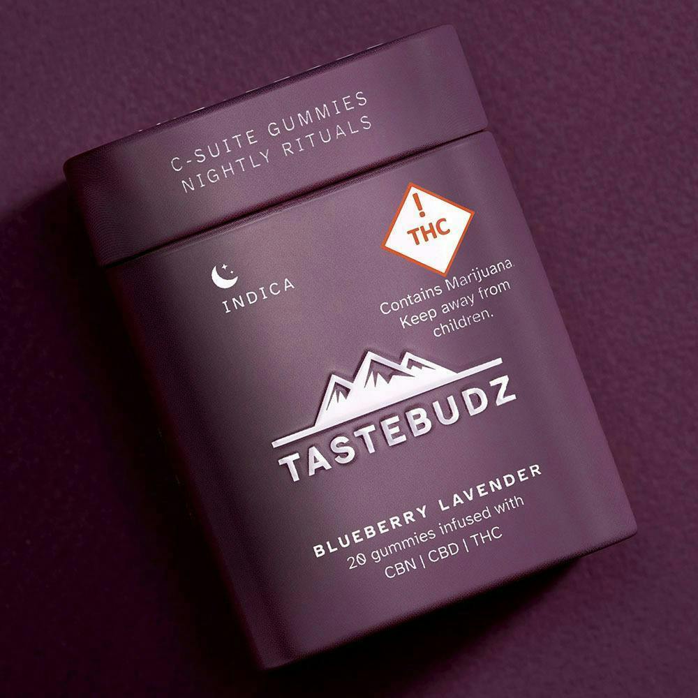 Blueberry Lavender Nightly Rituals Rosin Gummies | CBN | CBD | THC | 300mg by TasteBudz