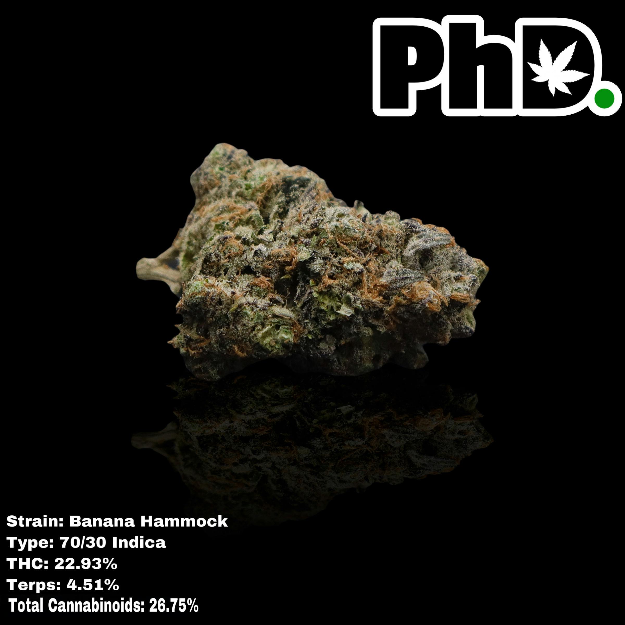 Pharmicated PhD Indoor Flower Banana Hammock 4 222.93 THC Weedmaps