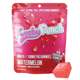 Kushy Punch - Indica Watermelon INDIVIDUAL GUMMIES 100MG