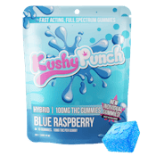 Kushy Punch Hybrid Blue Raspberry INDIVIDUAL GUMMIES 100MG