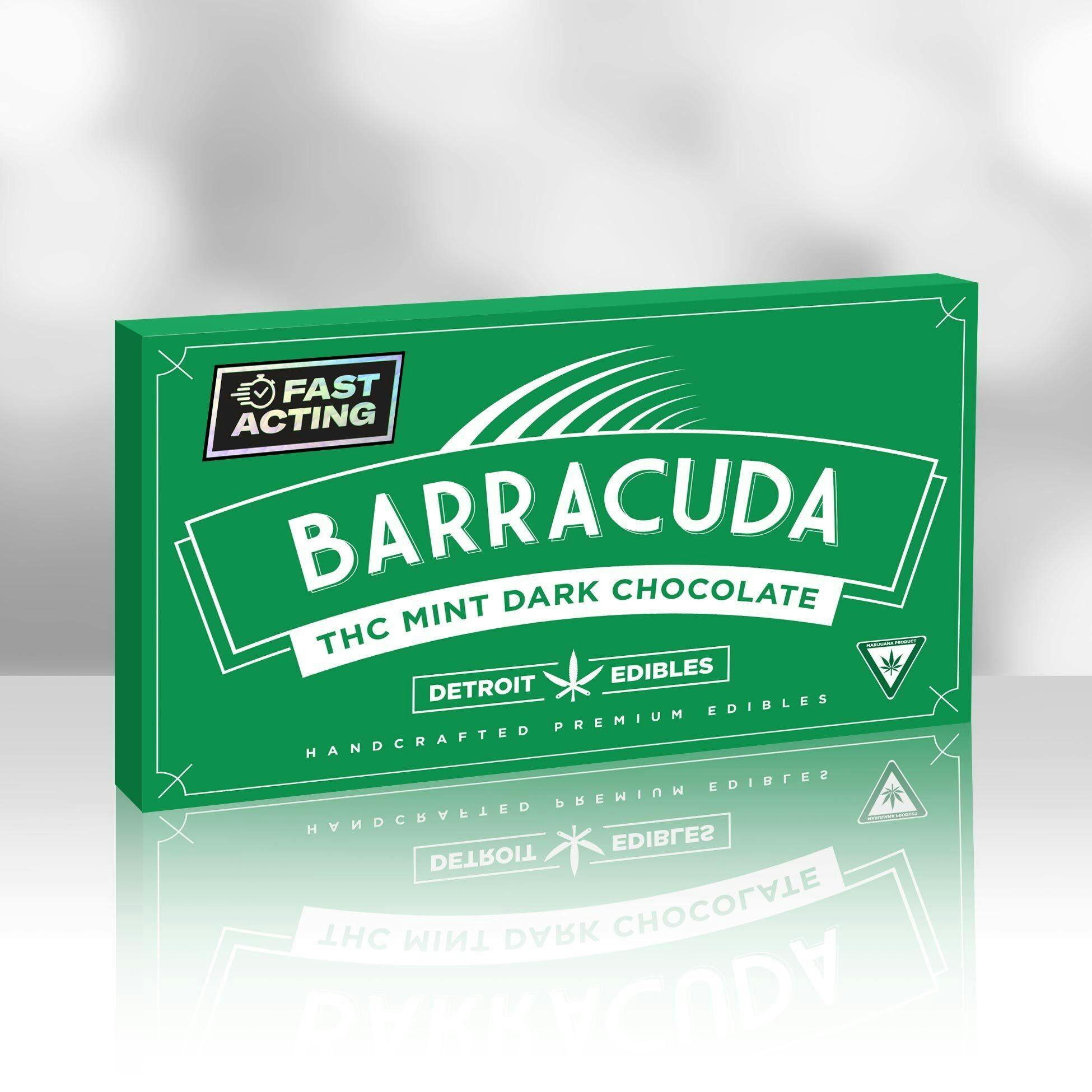 Fast-Acting Barracuda Bar, Dark Mint Chocolate by Detroit Edibles