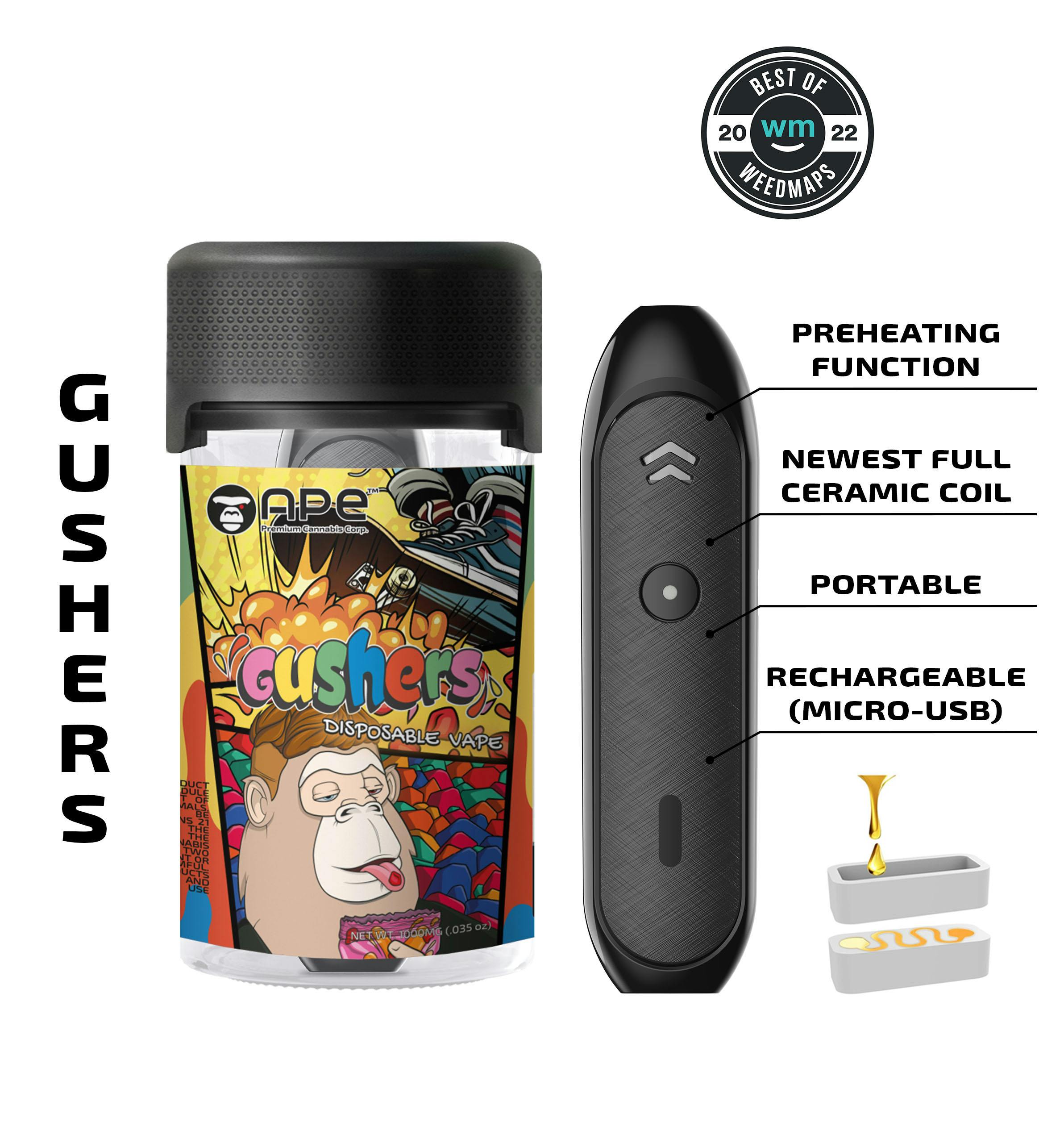 APE Premium Cannabis Corp Gushers (Indica) — 1g APE Disposable Vape ...