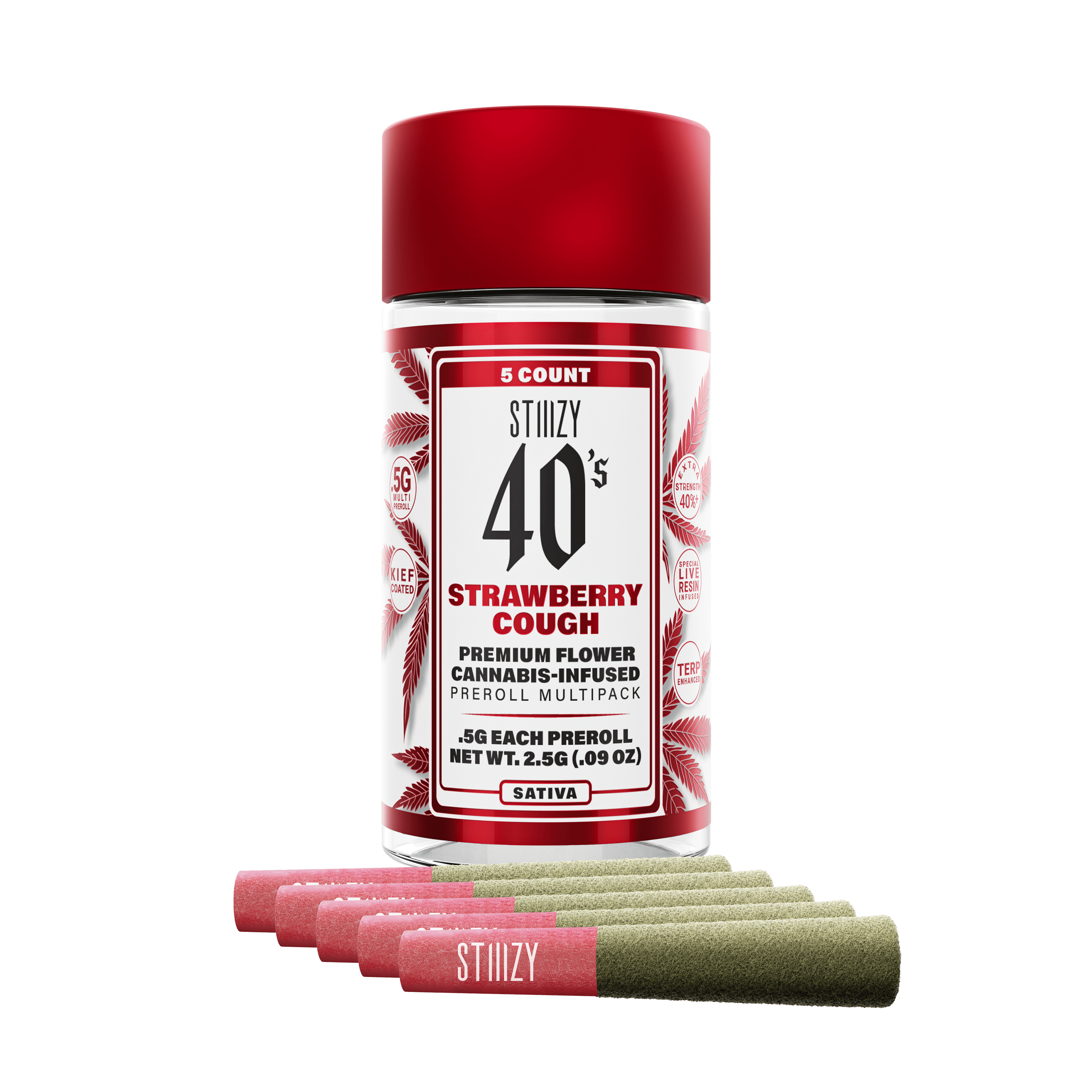 専用　リニューアル濃度up⭐︎CRDP 1ml Strawberry Cough STRAWBERRY COUGH - .5G 40's Infused Preroll 5 Pack - STIIIZY