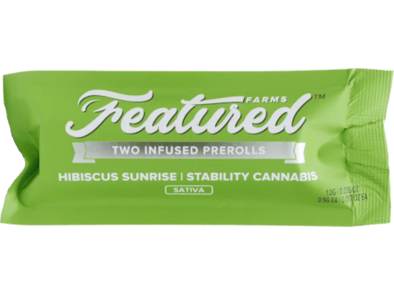 Rove Featured Farms · Infused Prerolls 2pk · Hibiscus Sunrise - S · 1.0g, Infused Pre-Rolls