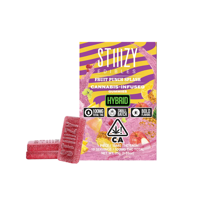 STIIIZY - FRUIT PUNCH SPLASH - Gummies 100mg THC Edible, Edibles