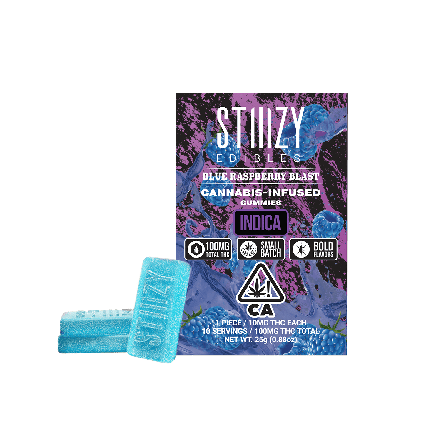 STIIIZY - BLUE RASPBERRY BLAST - Gummies 100mg THC Edibles — Edibles