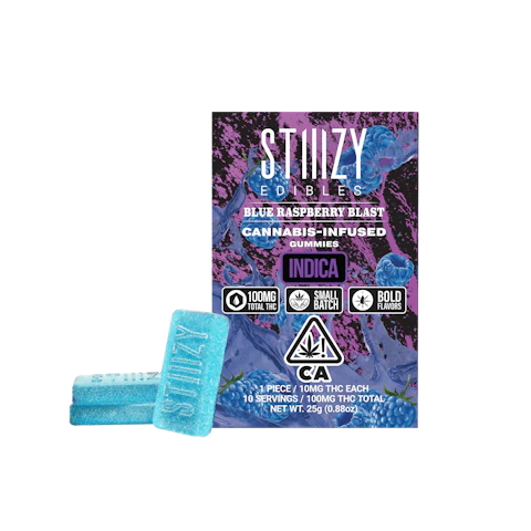 STIIIZY - BLUE RASPBERRY BLAST - Gummies 100mg THC Edible, Edibles
