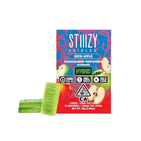 STIIIZY - SOUR APPLE - Gummies 100mg THC Edible, Edibles