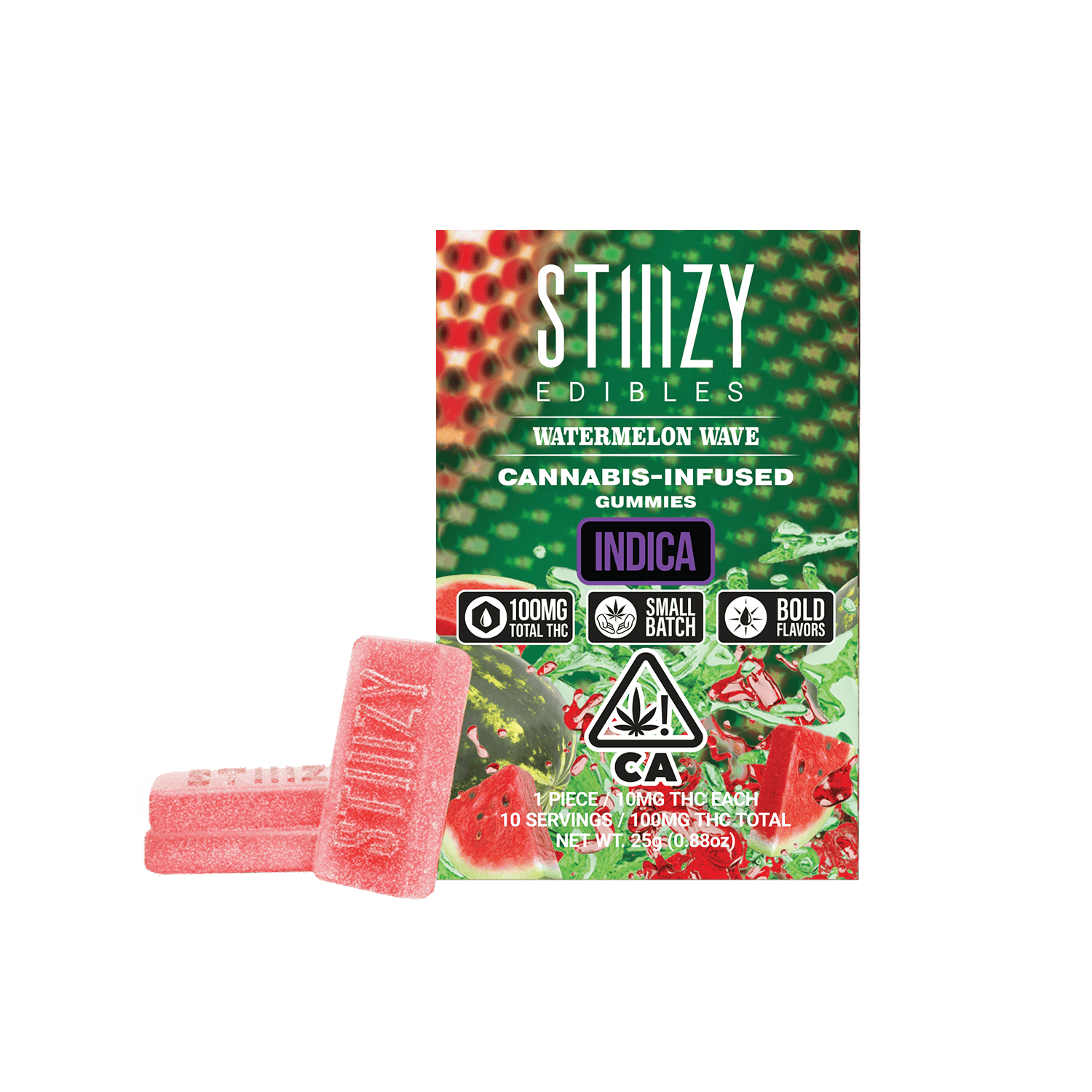 STIIIZY - WATERMELON WAVE - Gummies 100mg THC Edibles — Edibles