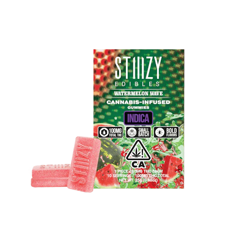 STIIIZY - WATERMELON WAVE - Gummies 100mg THC Edible, Edibles