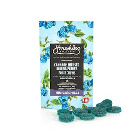 Blue Raspberry Indica 100mg THC Fruit Chews - OR