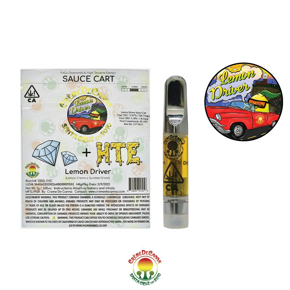 Crème De Canna Lemon Driver Premium Sauce Cart 1g Weedmaps
