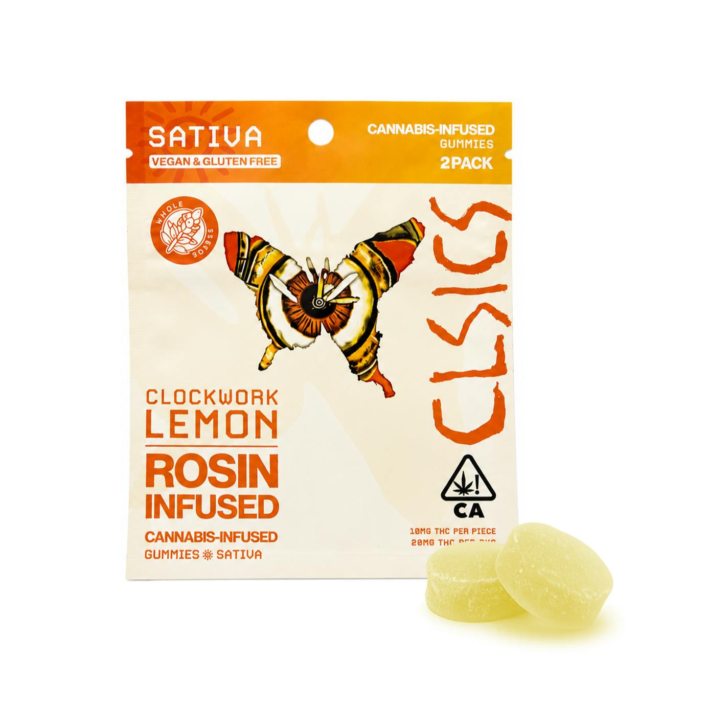 Clockwork Lemon - Live Rosin Infused Gummies - 2ct