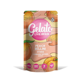 Live Resin Peach Bellini Gummies 100mg