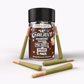 Chicken & Waffles (Hybrid) Galaxy Mini 5-pack 3.5G Diamond Infused Prerolls