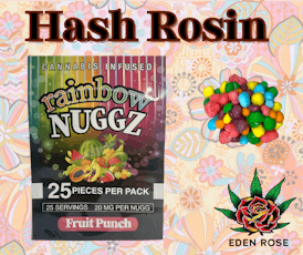 100MG Rainbow Nuggz: Hash Rosin - Fruit Punch