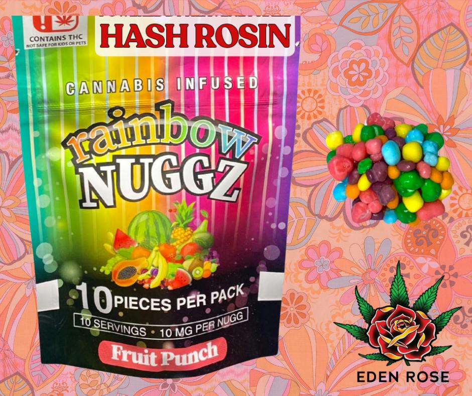100MG Rainbow Nuggz: Hash Rosin - Fruit Punch