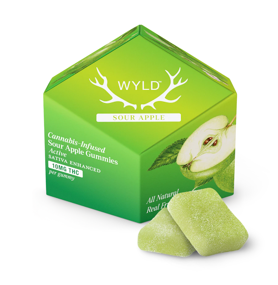 Sour Apple | Gummies | 100mg | 10ct | 10mg/ea — gummies listed on the Herbs 4 You menu