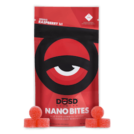 Nano Bites - Raspberry 1:1 CBD 250mg, Indica Enhanced
