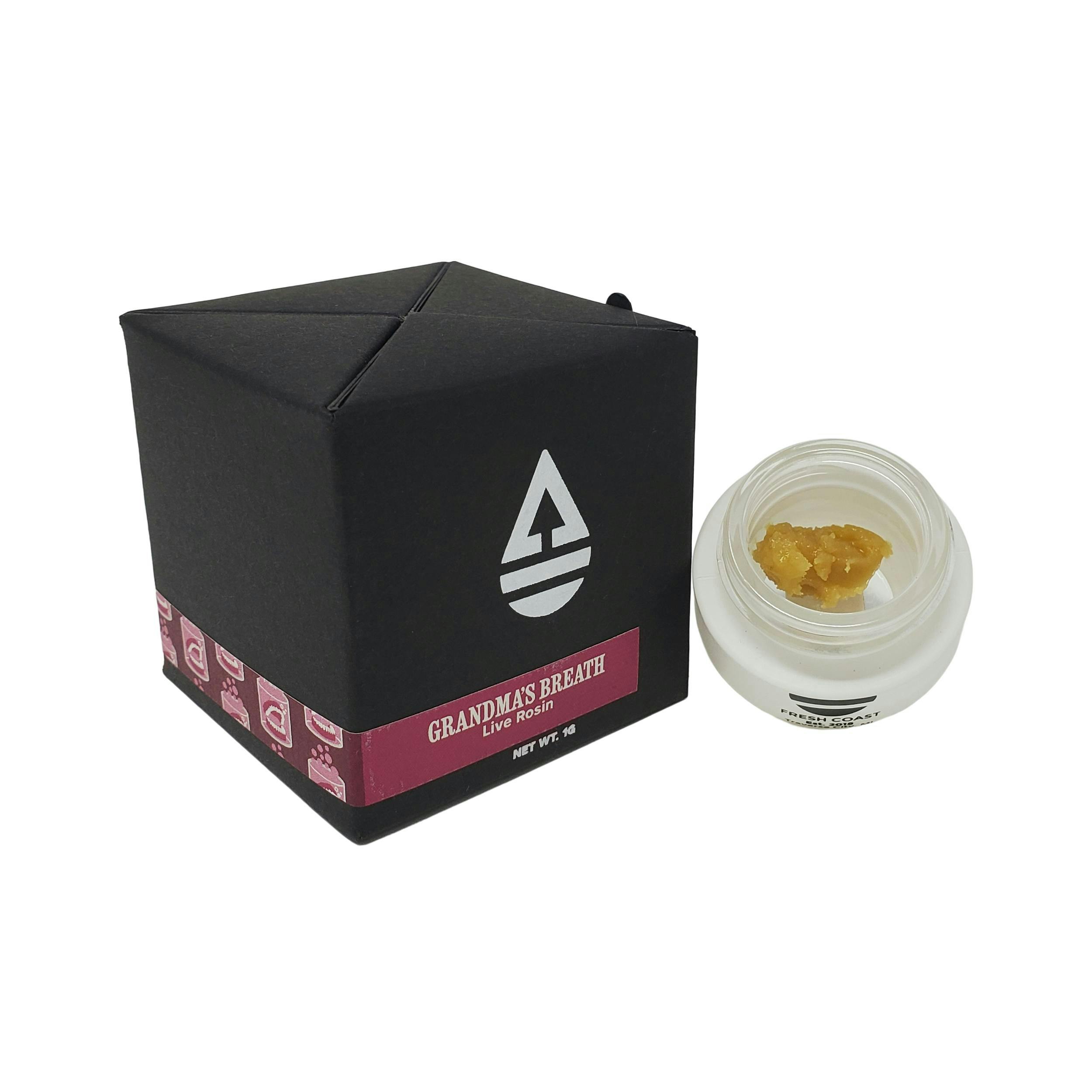 Fresh Coast | Grandma's Breath | Live Rosin 1G | Indica