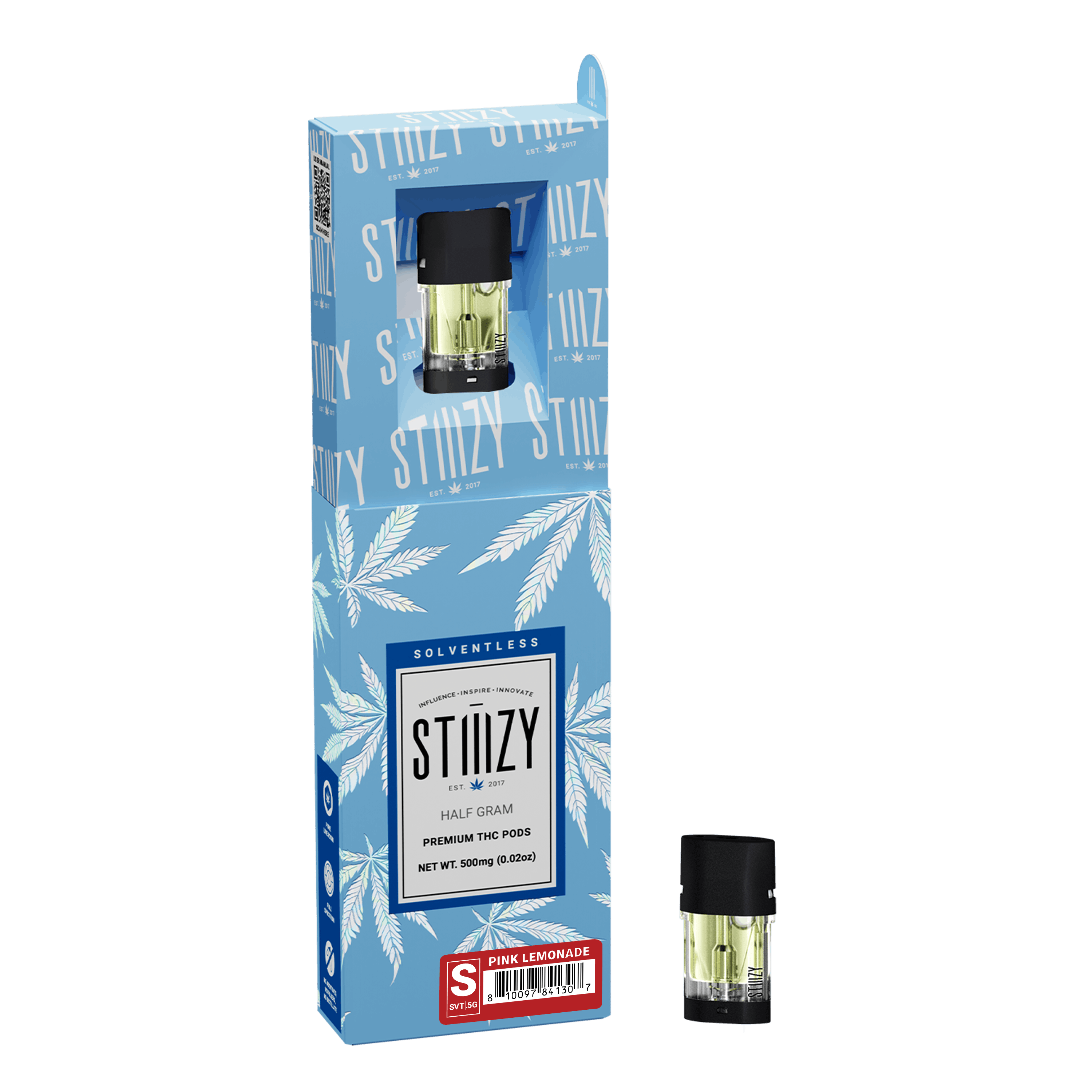 STIIIZY Vape Cartridge - PINK LEMONADE .5G Solventless Live Rosin Pod - STIIIZY — Cartridges