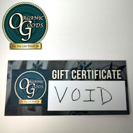Organic Goods Gift Certificate